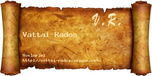Vattai Rados névjegykártya